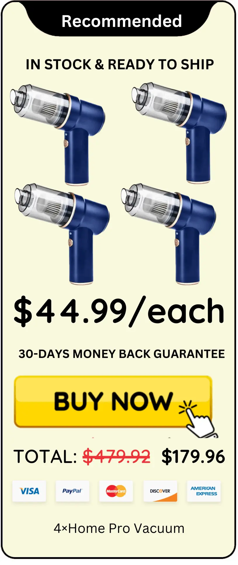 Home Pro Vacuum offer price 