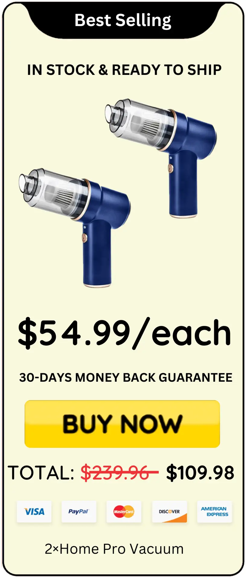 Home Pro Vacuum offer price 